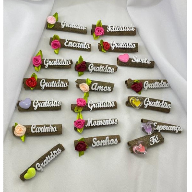 CANELA DECORADA PALAVRA LASER BRANC...