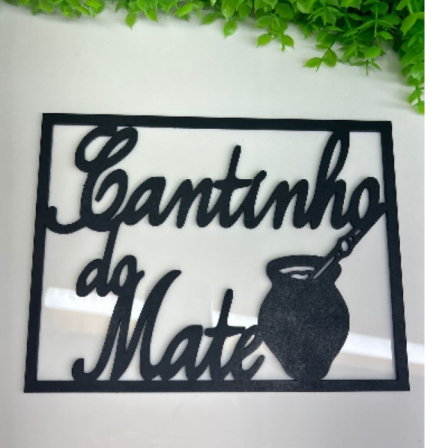 PLACA CANTINHO DO MATE